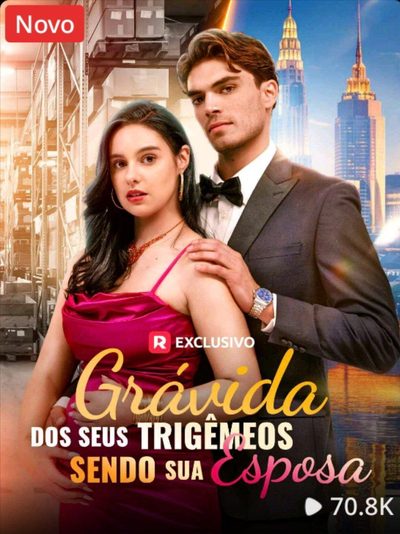 Capa da minissérie Grávida dos Seus Trigêmeos Sendo Sua Esposa