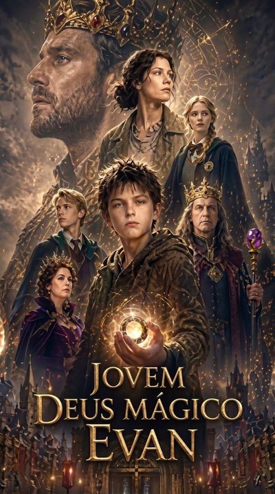 Capa da minissérie Jovem Deus Mágico Evan